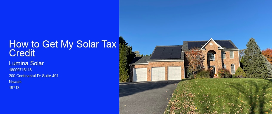 How to Get My Solar Tax Credit